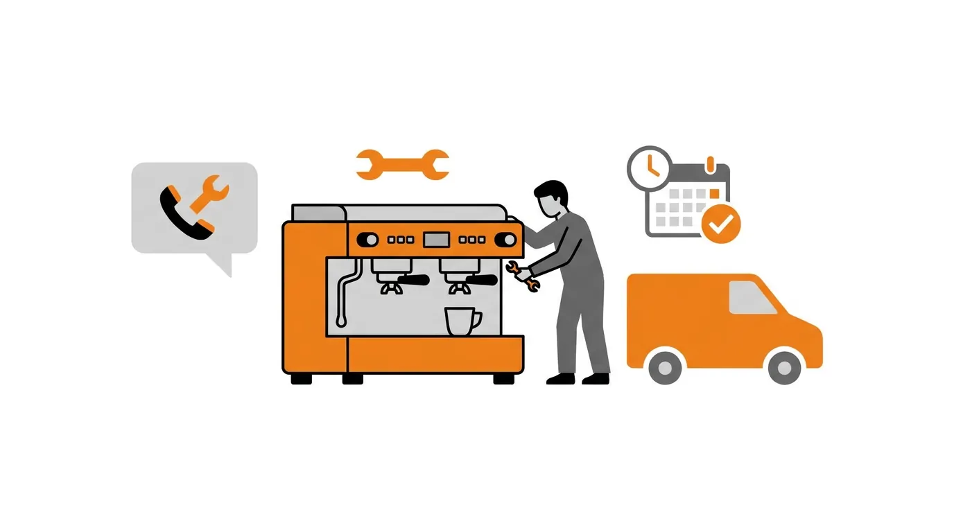 Onderhoud en ondersteuning bij tijdelijke koffiemachinehuur