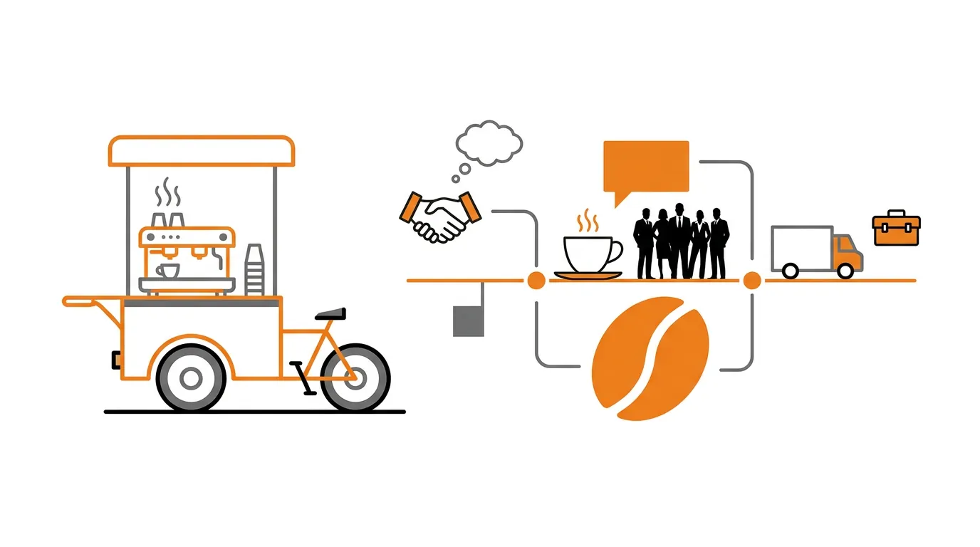 Mobiele koffiebar huren voor een zakelijk event: van aanvraag tot afbouw - mobiele koffiebar huren event