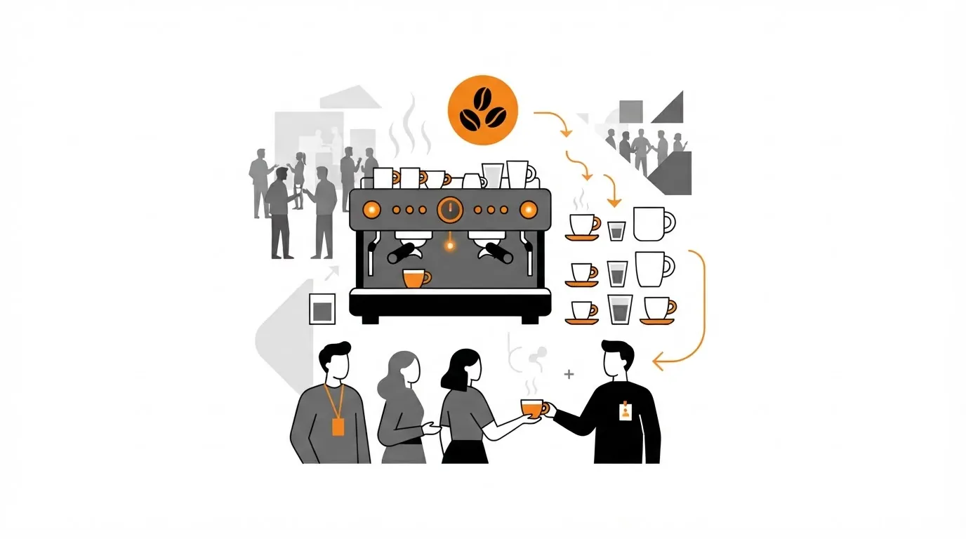 Espressomachine huren voor een evenement: welke capaciteit heb je nodig? - espressomachine huren evenement