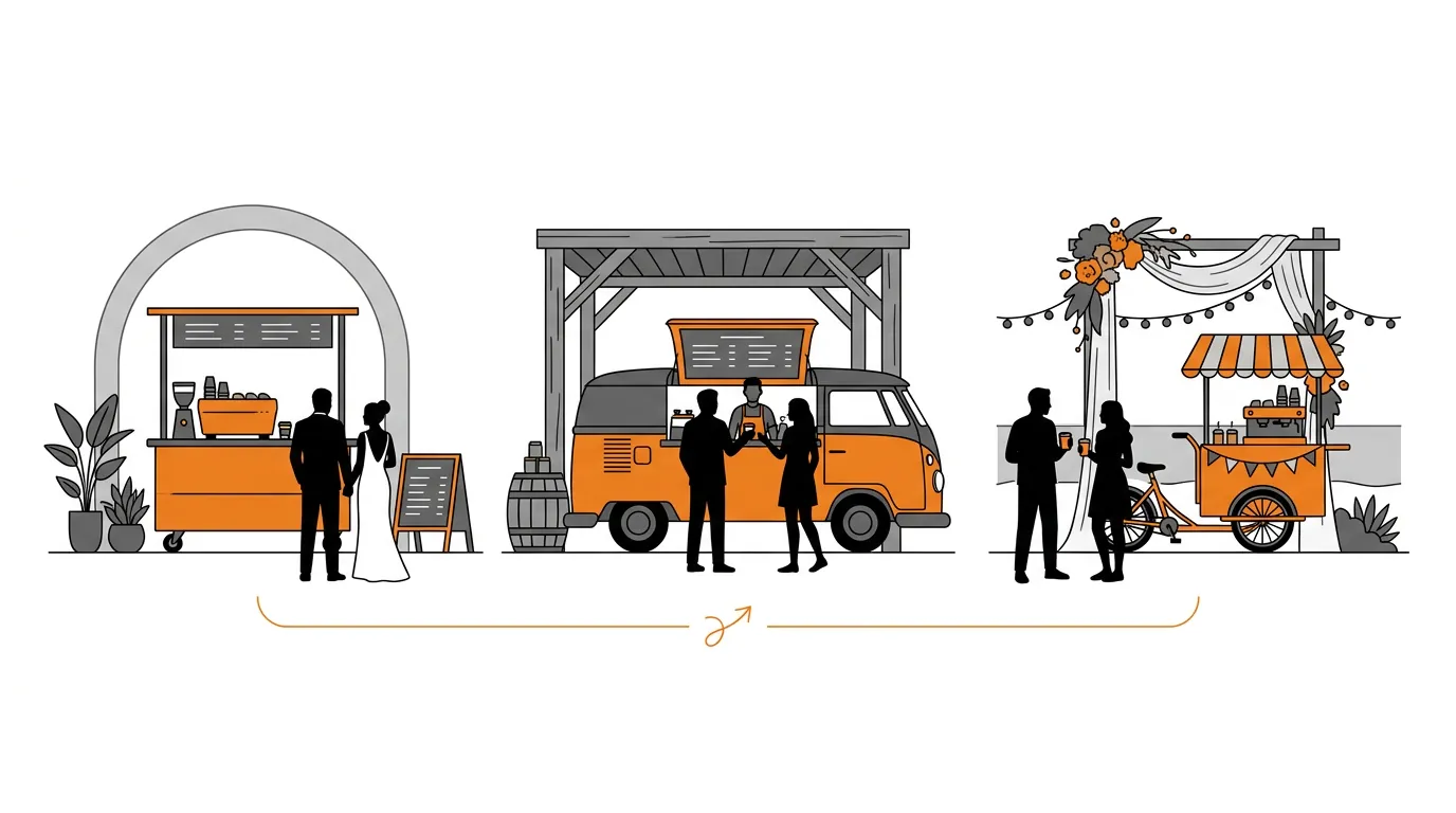 5. Kies een mobiele koffiebar die bij de bruiloft past