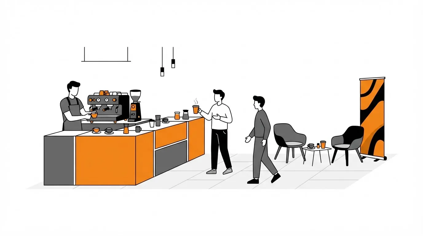 Koffiebar huren voor een beurs - koffiebar huren voor beurs