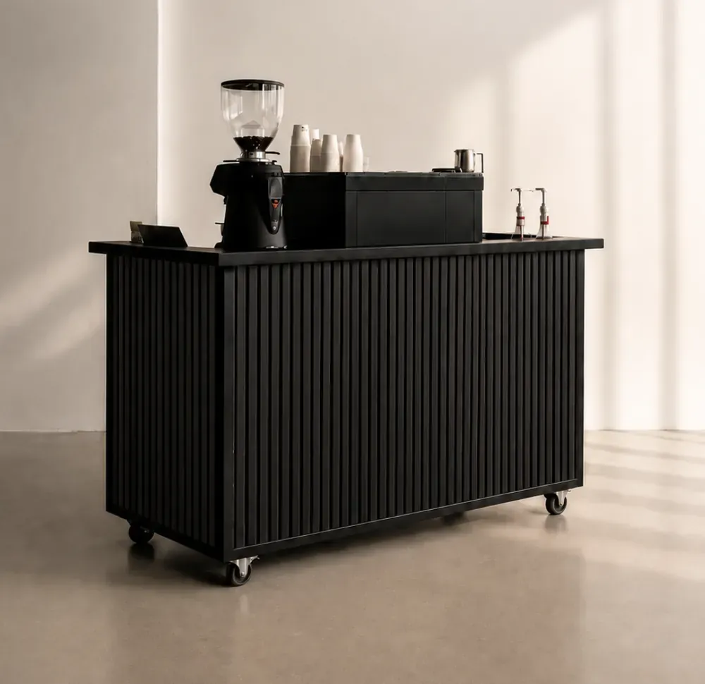Mobiele koffiebar in uitvoering Donker