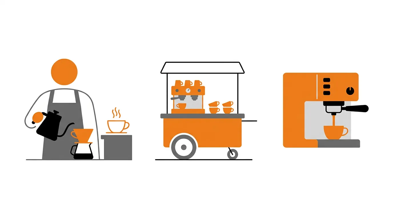 Stap 5: kies een barista, mobiele koffiebar of koffiemachine