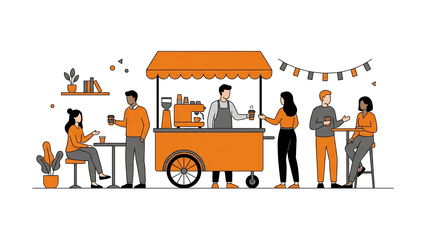 Zo werkt een mobiele koffiebar tijdens een personeelsfeest - koffiebar personeelsfeest