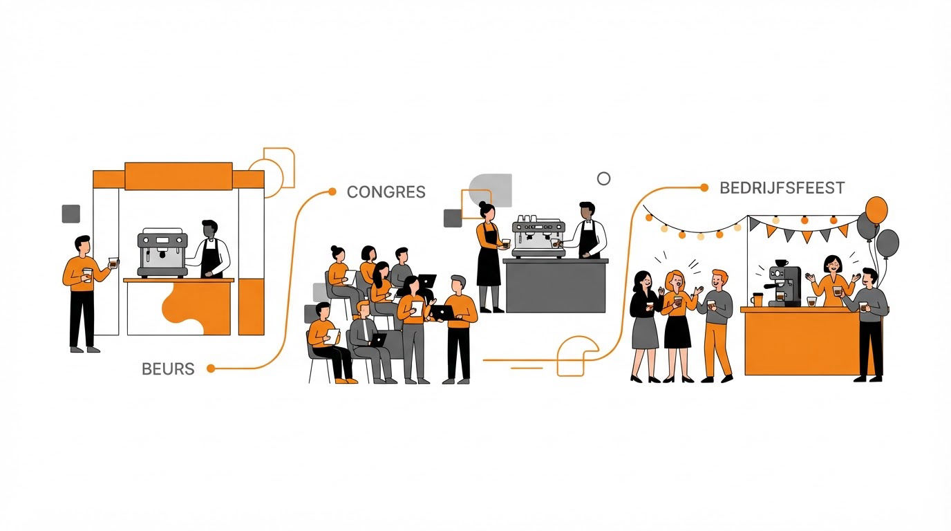 Espressomachine huren voor beurs, congres of bedrijfsfeest