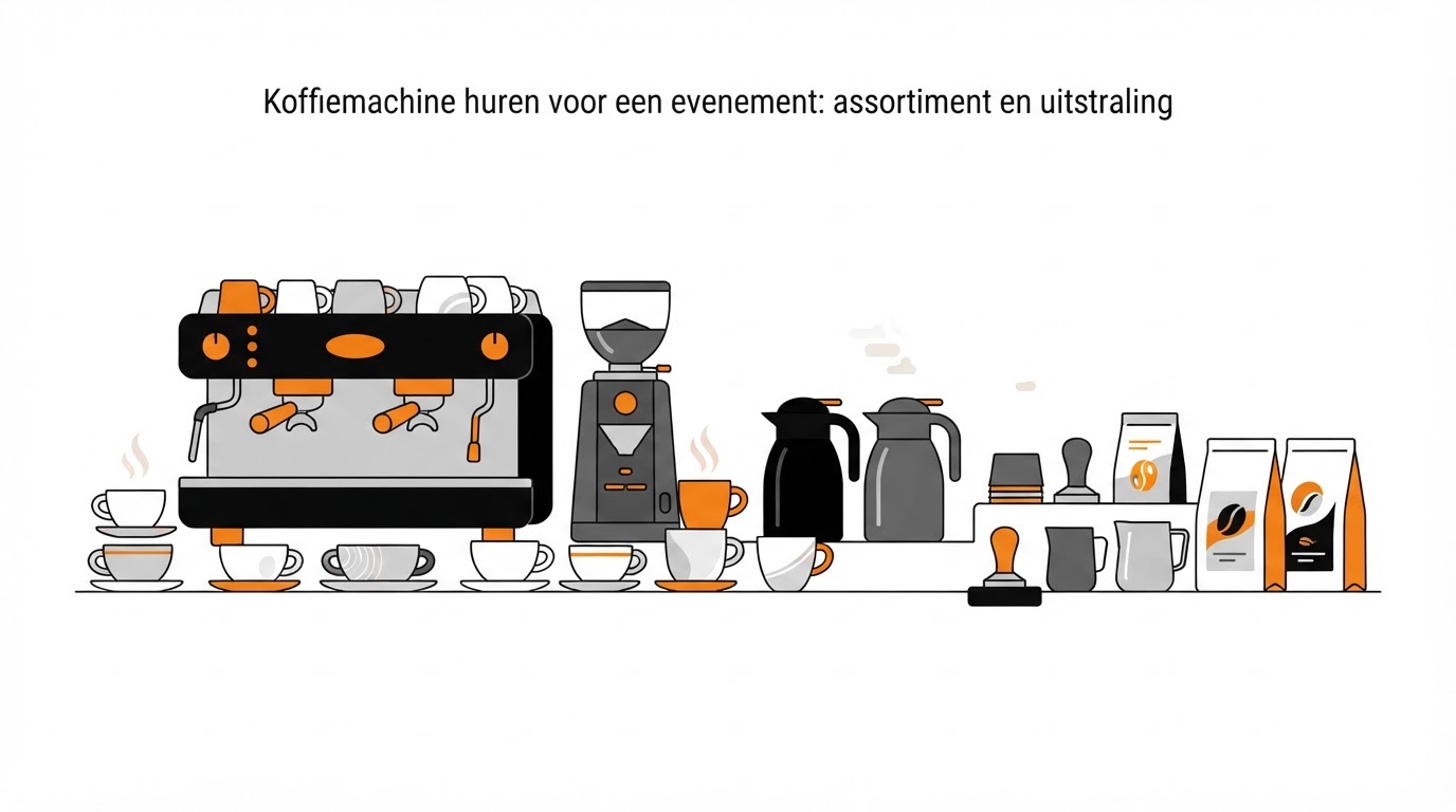 Koffiemachine huren voor een evenement: assortiment en uitstraling